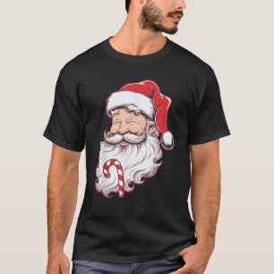 Vrolijke Kerstman die knipoogt met Candy Cane T-shirt