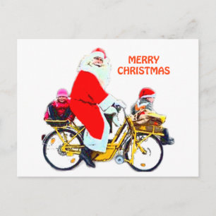 Vrolijke kerstman en Kinder Feestdagenkaart