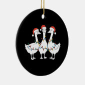 Vrolijke Kerstman Hoed Eenden Vakantie Kerstman Ee Keramisch Ornament (Rechts)