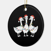 Vrolijke Kerstman Hoed Eenden Vakantie Kerstman Ee Keramisch Ornament (Links)