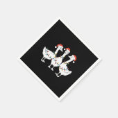 Vrolijke Kerstman Hoed Eenden Vakantie Kerstman Ee Servet (Hoek)