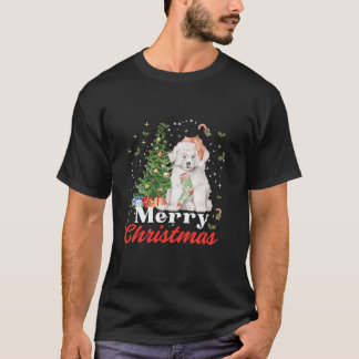 Vrolijke Kerstman Hoed Hond Kerstboom voor Samoye T-shirt