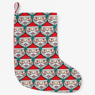 Vrolijke Kerstman Kerstmis Patroon Kleine Kerstsok
