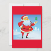 Vrolijke Kerstman met mini Kerstboom Kaart (Voorkant)