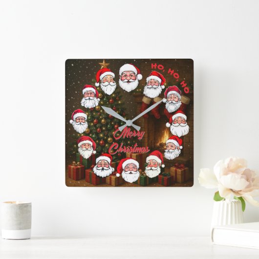 Vrolijke Kerstman Muur Klok (Huis)