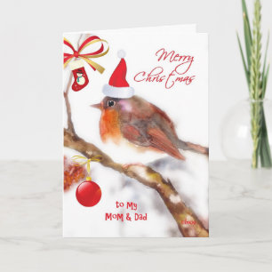 vrolijke Kerstmis aan mijn prachtige ouders Feestdagen Kaart