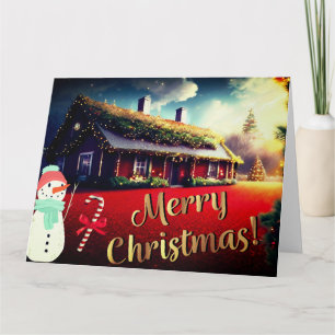 Vrolijke Kerstmis AI kunst Kaart