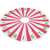 Vrolijke Kerstmis Candy Cane Stripe Kerstboom Rok (Gekanteld)