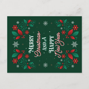 Vrolijke Kerstmis en een Gelukkig Briefkaart van