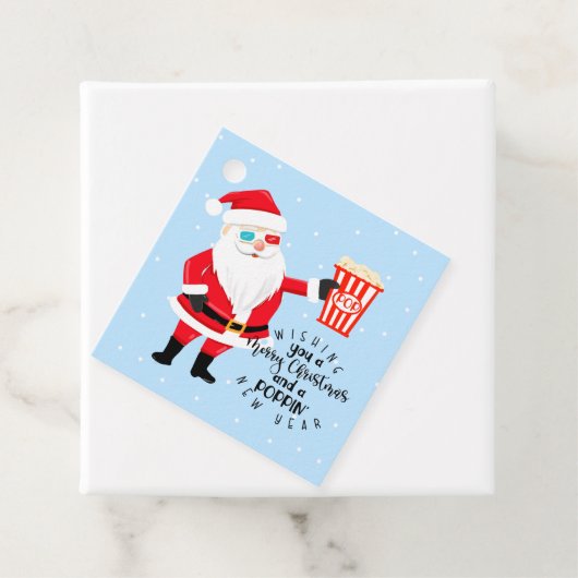 vrolijke kerstmis en poppins popcorn bedankjes labels (In situ)