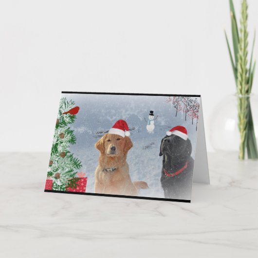 Vrolijke Kerstmis Feestdagen Kaart (Voorkant)