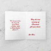 Vrolijke Kerstmis Feestdagen Kaart (Binnen)