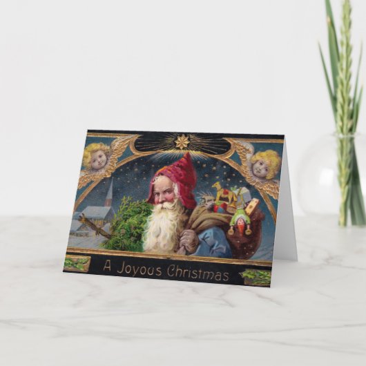 Vrolijke Kerstmis! Feestdagen Kaart (Voorkant)