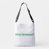 Vrolijke Kerstmis Gedrukte Tekst overal Drukstijl Crossbody Tas (Achterkant)