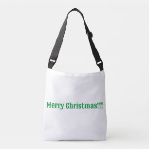 Vrolijke Kerstmis Gedrukte Tekst overal Drukstijl Crossbody Tas