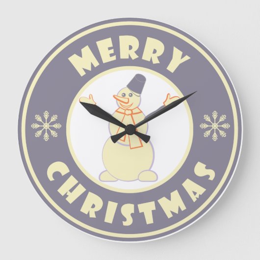 Vrolijke Kerstmis gelukkige sneeuwman beroemde kof Grote Klok (Voorkant)