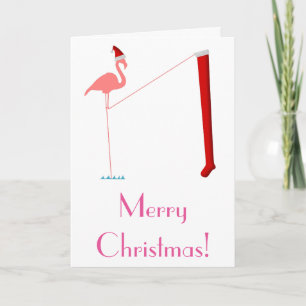 Vrolijke Kerstmis! - Het roze Silhouet van de Feestdagen Kaart