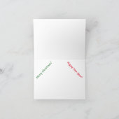 Vrolijke Kerstmis, Kerstmis van de Ezel Feestdagen Kaart (Binnen)