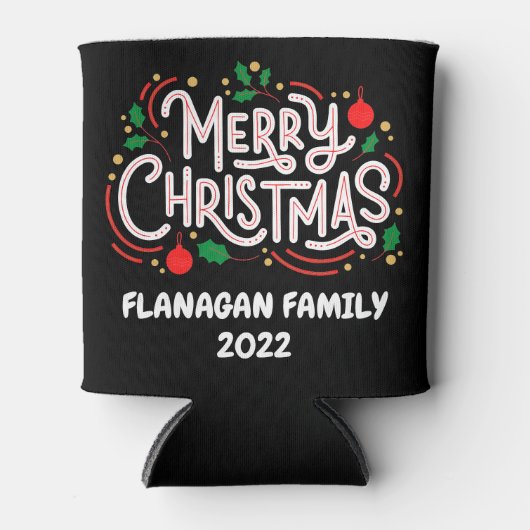 Vrolijke Kerstmis Koelbox Blikjeskoeler (Voorkant)