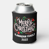 Vrolijke Kerstmis Koelbox Blikjeskoeler (Blikje Achterkant)
