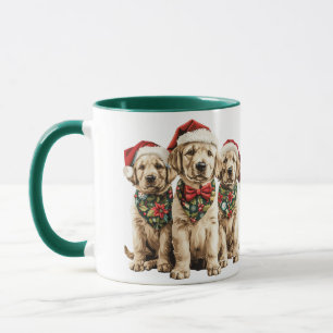Vrolijke Kerstmis Labrador Retriever Santa Puppy D Mok