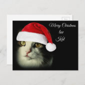 Vrolijke Kerstmis Luv Kat Feestdagenkaart (Voorkant / Achterkant)