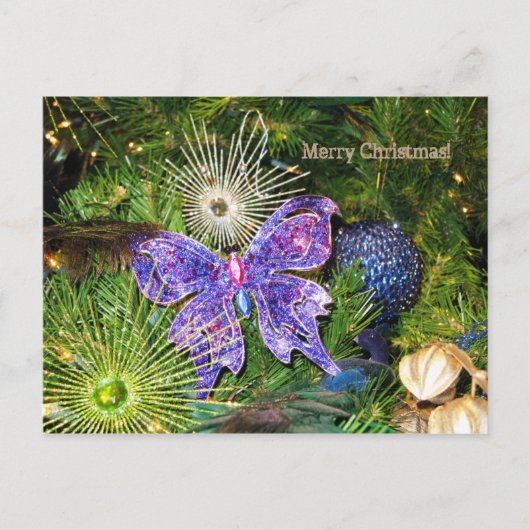 Vrolijke Kerstmis met het Paarse Briefkaart van de (Voorkant)