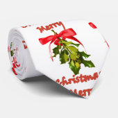 vrolijke kerstmis mistletoe stropdas (Opgerold)