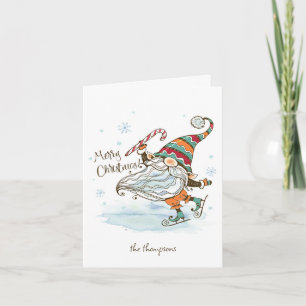 Vrolijke Kerstmis Nordic Gnome Kerstmis Kaart
