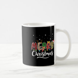 Vrolijke Kerstmis Rode Kerstman Hoed Rendier Xmas Koffiemok