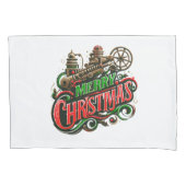 Vrolijke Kerstmis steampunk Kussensloop (Voorkant)