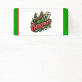 Vrolijke Kerstmis steampunk Spandoek (Insitu)