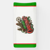 Vrolijke Kerstmis steampunk Spandoek (Verticaal)