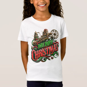 Vrolijke Kerstmis steampunk T-shirt
