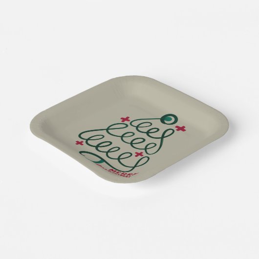 Vrolijke Kerstmis Stethoscoop CNA Medisch Medewerk Papieren Bordje (Gebogen)