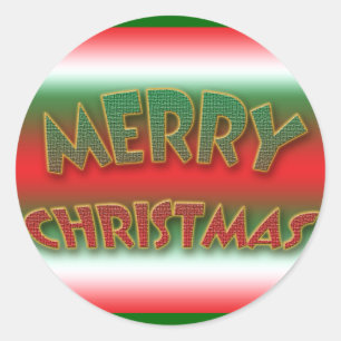 Vrolijke Kerstmis stickers, de gezegden van Kerstm Ronde Sticker