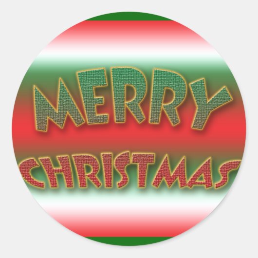 Vrolijke Kerstmis stickers, de gezegden van Kerstm Ronde Sticker (Voorkant)