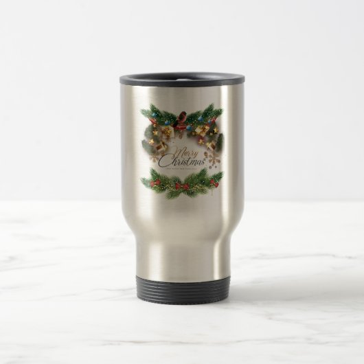 Vrolijke Kerstmis Tumbler Reisbeker (Center)