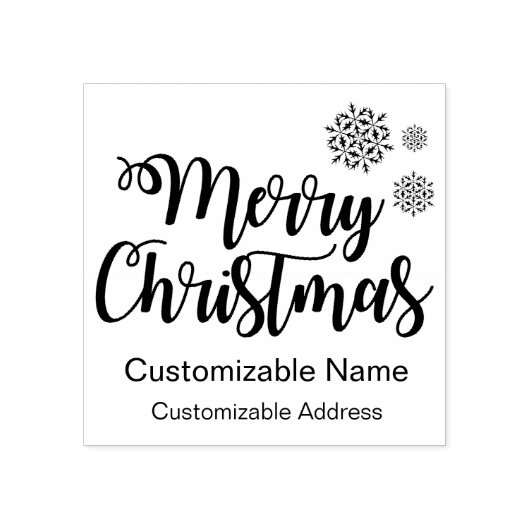 Vrolijke Kerstmis Typografie met  Tekst Rubberstempel (Afrduk)