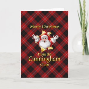 Vrolijke Kerstmis van de Clan Cunningham Feestdagen Kaart