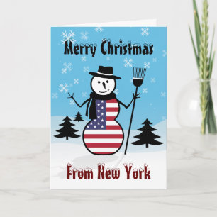 Vrolijke Kerstmis van de Vlag van de V.S. van de Feestdagen Kaart