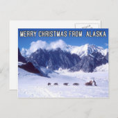 Vrolijke Kerstmis van het Briefkaart van Alaska (Voorkant / Achterkant)