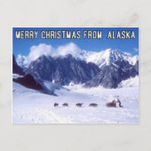 Vrolijke Kerstmis van het Briefkaart van Alaska (Voorkant)