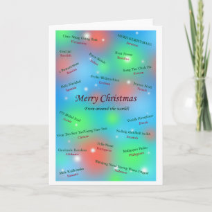 Vrolijke Kerstmis van rond de Wereld Feestdagen Kaart