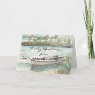 Vrolijke Kerstmis van Zuiden Walton, Florida! Feestdagen Kaart