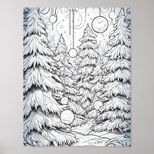 Vrolijke Kerstmis Volwassen Kleurstof Poster (Voorkant)