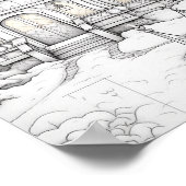 Vrolijke Kerstmis Volwassen Kleurstof Poster (Hoek)