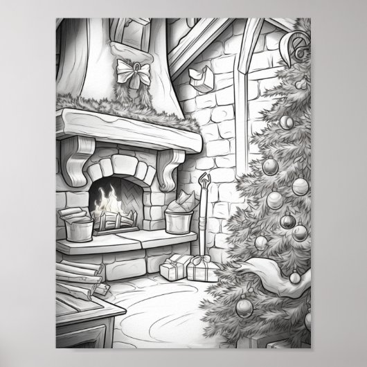 Vrolijke Kerstmis Volwassen Kleurstof Poster (Voorkant)