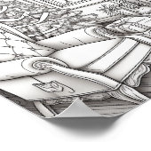 Vrolijke Kerstmis Volwassen Kleurstof Poster (Hoek)