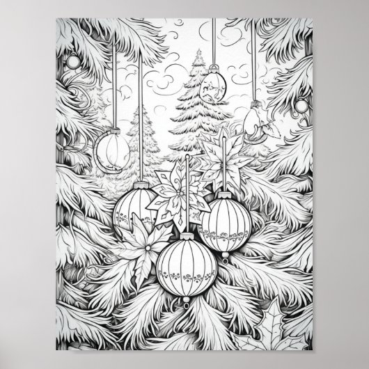 Vrolijke Kerstmis Volwassen Kleurstof Poster (Voorkant)